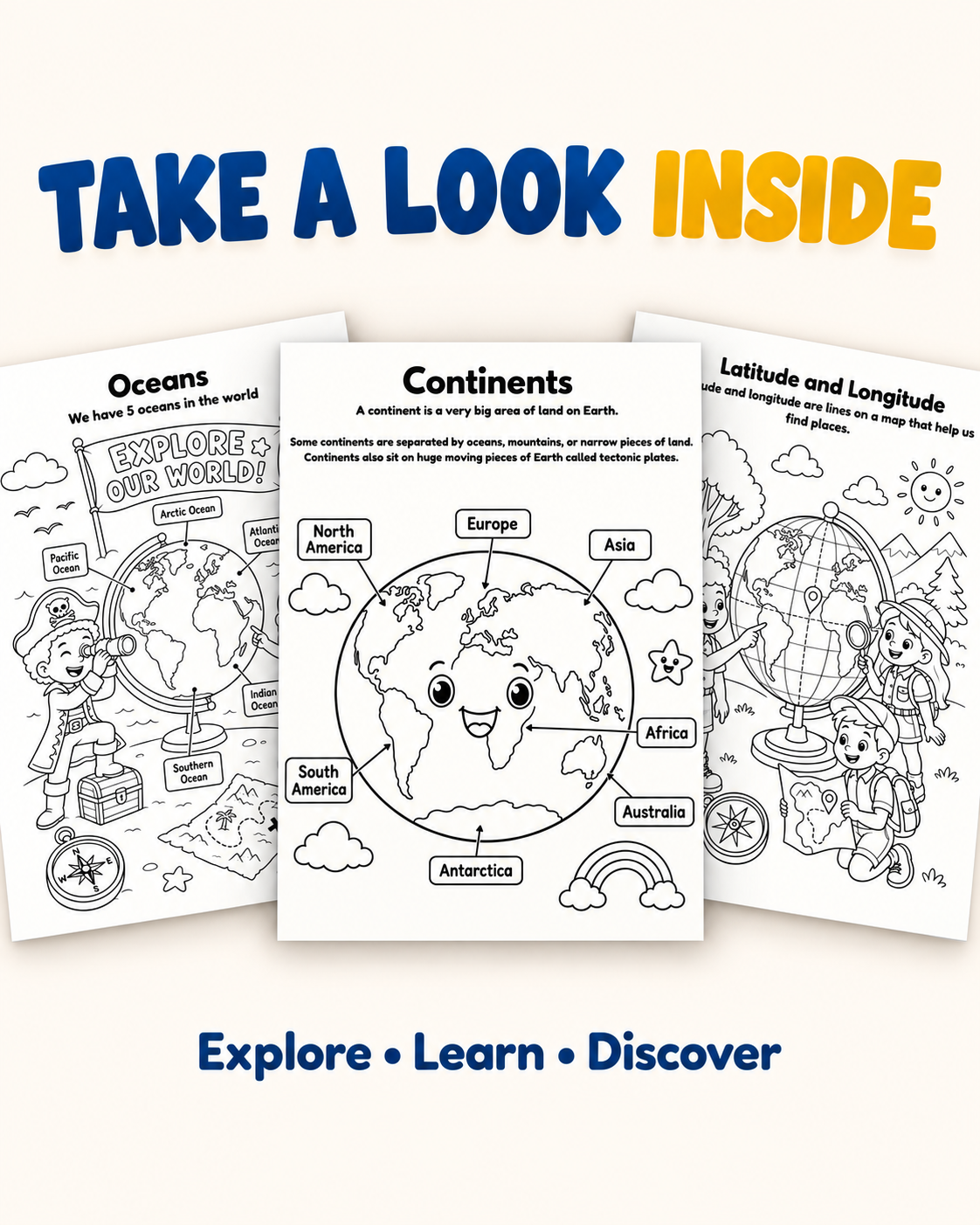 Geography Adventures: Exploring Our World | Learning & Coloring Book - Image 4